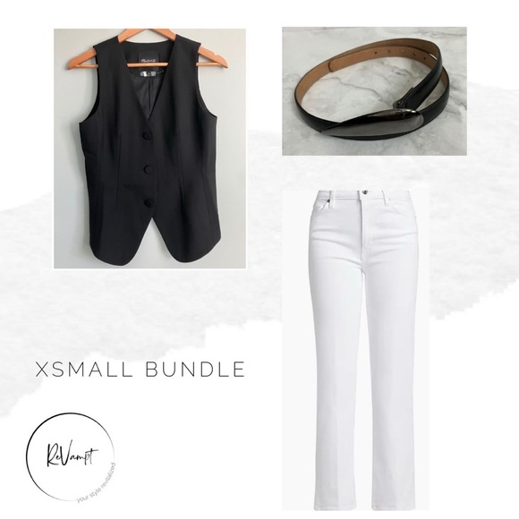 MADEWELL Black Structured Button Front Fitted Vest Size 0 NWT - Picture 11 of 11